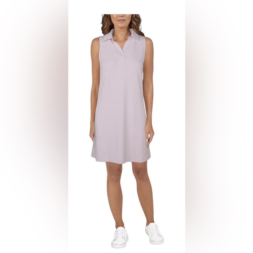 Natural Reflections Soft Haven Sleeveless Polo Dress Soft Lilac Size M